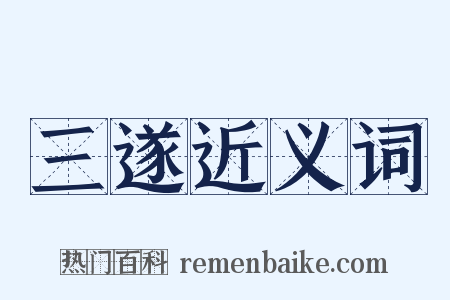 三遂近义词是什么意思的图片